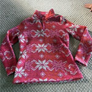 Spyder Pink and Orange Geometric Pullover